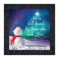 thumbnail image 3 of Seek Him, Winter Snowman Decoration, Religious Christmas Picture Frame, 10x10 8719, 3 of 6