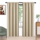 thumbnail image 1 of Cortinas Blackout Beige 52x96 Pulgadas, Juego de 2 Cortinas con Bolsillo para Barra, Aisladas Térmicamente, Decoración Sólida para el Hogar, Cortinas para Sala de Estar y Recámara, Privacidad Asegura, 1 of 7