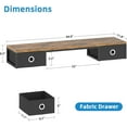 thumbnail image 7 of 45" Large TV Riser with Fabric Drawers for 32-60 inch TV, TV Stand Riser with Steel Legs, Tabletop TV Riser Shelf, Monitor Stand Riser for Home Office, Rustic Brown, 7 of 7