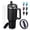 Black, variant on SUNSOC 40 oz Travel Tumbler with Handle, Stainless Steel Insulated Cup, Flip Straw Lid, Fits Most Cup Holders
