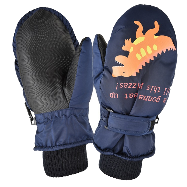Waterproof Ski Gloves Kids Cute Pattern Winter Snow Gloves Baby Boy
