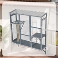 thumbnail image 3 of Outdoor Catio for Indoor Cats, Window Cat Run for 2-3 Cats, 63.8" Cat Enclosure with Platforms & Scratching Post, 3 of 9