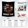 thumbnail image 4 of Custom Basketball Gifts - Lightweight, Soft & Plush Flannel Blanket for Boys Girls - 40"x50" Small Kids Blanket for Couch, Sofa - Black Sports Blanket for Basketball Players, 4 of 6