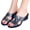 Gray blue, variant on Rhinestones Decorated Clear Plastic Wedge Heel Sandals For Women Pool Party