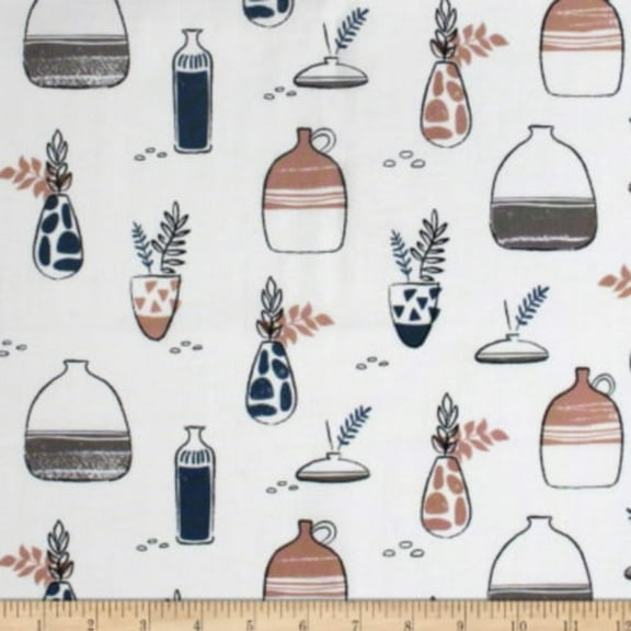 Gallery Still Life Neutral 100% Cotton Fabric Sold by the Yard