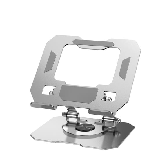 TongDE 360° Rotatable Aluminum Alloy Laptop Stand, Adjustable Foldable Ergonomic Notebook Riser with Anti-Slip Pads for Desk Office