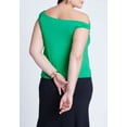 thumbnail image 2 of ELOQUII Women's Plus Size Asym Twist Sleeve Top, 2 of 3
