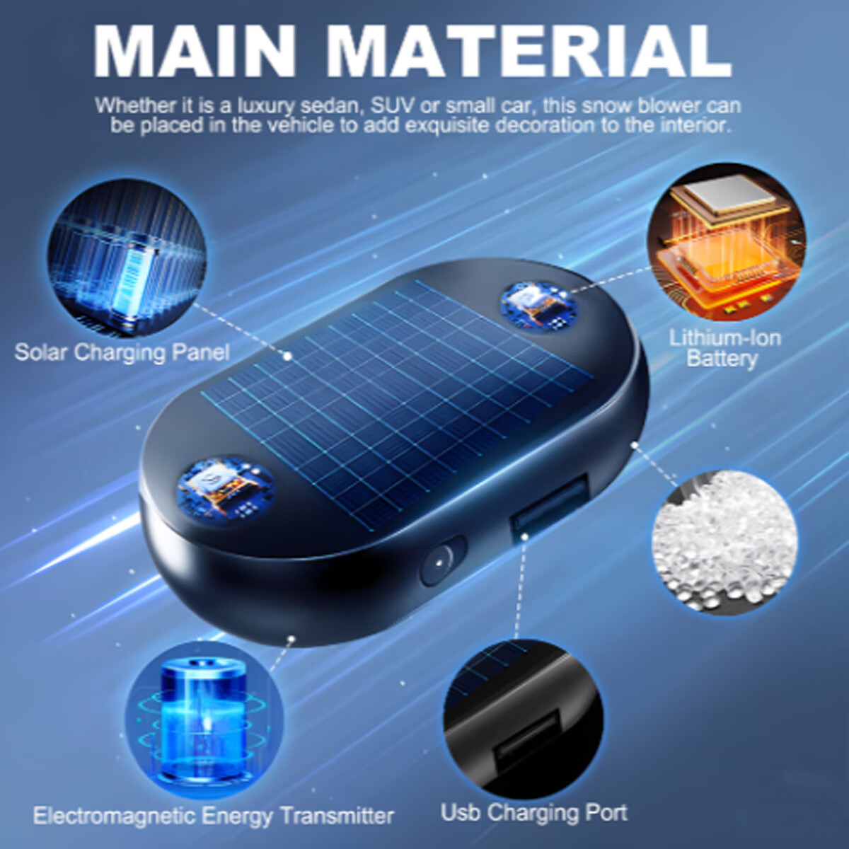 2-Pack Electromagnetic Snow Remover Discs For Car Windshields - Solar-Powered, Cordless Ice Melter For Winter