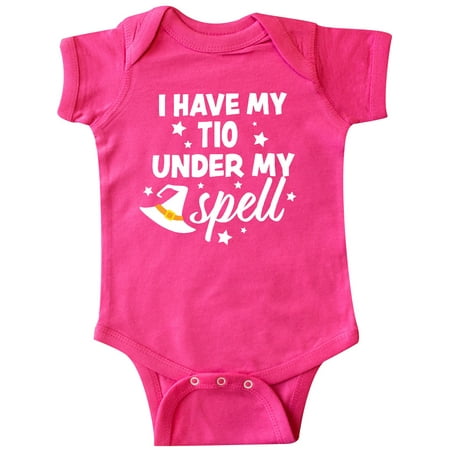 

Inktastic I Have My Tio Under My Spell with Cute Witch Hat Gift Baby Boy or Baby Girl Bodysuit