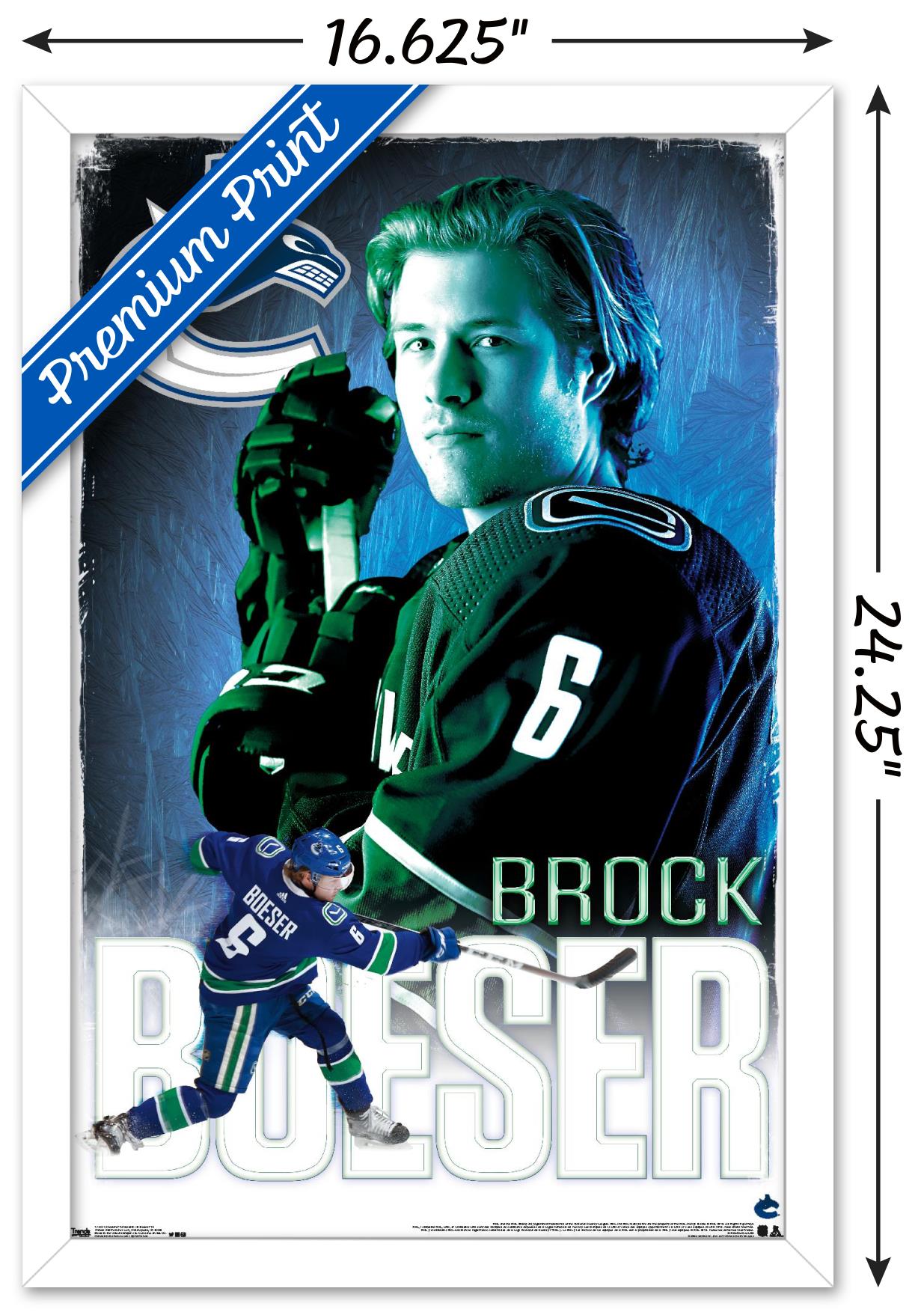 NHL Vancouver Canucks - Brock Boeser 18 Wall Poster, 14.725" x 22.375", Framed
