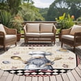 thumbnail image 4 of Vintage Gnomes Round Area Rug 7Ft Washable Circle Rugs for Dorm Laundry Room, Black Red Checkered Retro Art Non-Slip Carpet Floor Mats Indoor Outdoor Carpet Runner Aesthetic Home Decor, 4 of 8