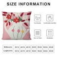 thumbnail image 5 of BANET Pink Vase Embroidered Throw Pillow Covers, Farmhouse Decorative Square Accent Cushion Covers, Lumbar Pillow for Outdoor Car Home Decor 24x24in, 5 of 5