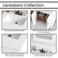 thumbnail image 6 of Hanover Lanesboro 24'' Vanity Cabinet with Sink Combo for Bathroom, Powder Room | Pre-Assembled Cabinet | Accent Mirror | Artificial Stone Countertop, White Cabinet | HANVN0105-24-0WH, 6 of 12