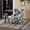 Black&White, variant on Peispie Vintage High Back Accent Chair with Side Table, Upholstered Wingback Armchair and Wooden Coffee Table Set, Comfy Reading Chair with Rolled Arms for Living Room Bedroom Office Lounge,Floral