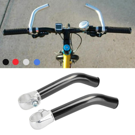 1 Pair of Aluminum Alloy Handlebar Extension Bars for Mountain Bike Aluminum Alloy Handlebar, Handlebar Ends, 22.2mm, - Black