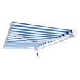 thumbnail image 3 of Awntech 8 Ft Destin Left Motorized Heavy Duty Patio Retractable Awning with Protective Hood (96in x 10.38in x 78in), Bright Blue/White Stripe, 3 of 8