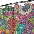 thumbnail image 3 of Waterproof Beautiful Colorful Floral Shower Curtain 72x72 Inch Boho Style Polyester Unique Shower Curtain for Bathroom Hotel Home Decor with 12 Plastic Hooks, 3 of 5
