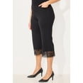 thumbnail image 3 of Catherines Women's Plus Size Ponte Knit Lace Capri, 3 of 5