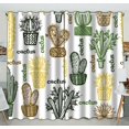 thumbnail image 1 of Cortina de ventana ABPHQTO Plantas Suculentas 130x210 cm Dos piezas, 1 of 1