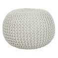 thumbnail image 1 of Lychee Knitted Cotton Pouf Ottoman, 1 of 6