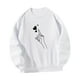 thumbnail image 5 of Sudadera de cuello redondo para mujer, sudadera con cuello redondo, ropa de otoño estampada, jersey M, 5 of 9