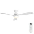 thumbnail image 2 of Electric Fans 52-Inch Ceiling Fan With Light And Remote,DC Motor,Dimmable LED Light,3 White ABS Blades,Ideal For Bedroom,Living Room,Kitchen,Ceiling Fans, 2 of 10