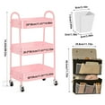 thumbnail image 6 of Baby Diaper Caddy Organizer Cart Metal rolling cart,3 Tier Rolling Storage Cart with Wheels,Baby Essentials for Diapers and Baby Wipes Newborn Essentials Storage Cart (White), 6 of 10