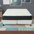 thumbnail image 2 of Onetan  4-Inch Wooden Box Spring, Low Profile Split Bed Foundation Ideal for Mattress, No Assembly Needed, White & black. Black Full, 2 of 5