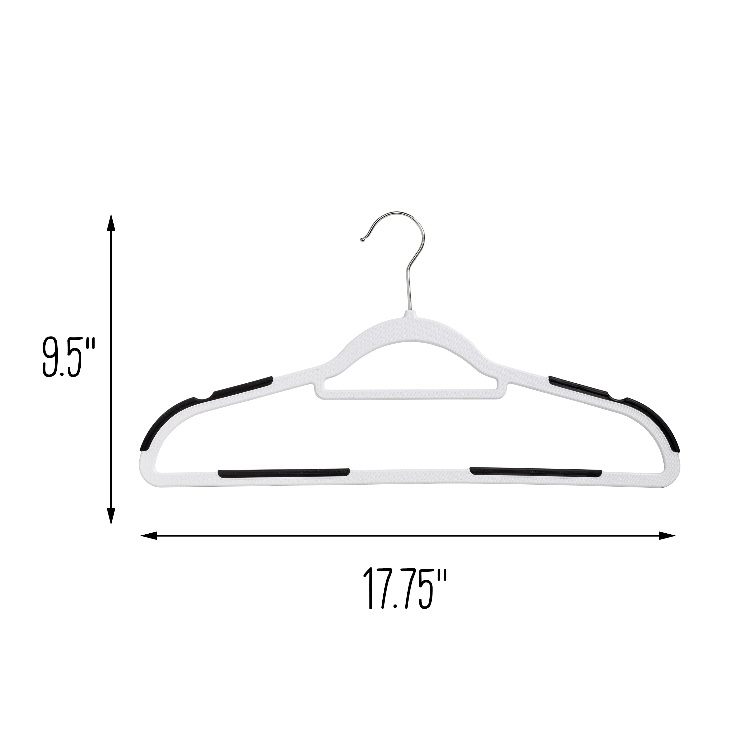 Honey-Can-Do HNG-01178 Super Heavyweight Hangers, 3-Pack, White, 86-Gram,  Large