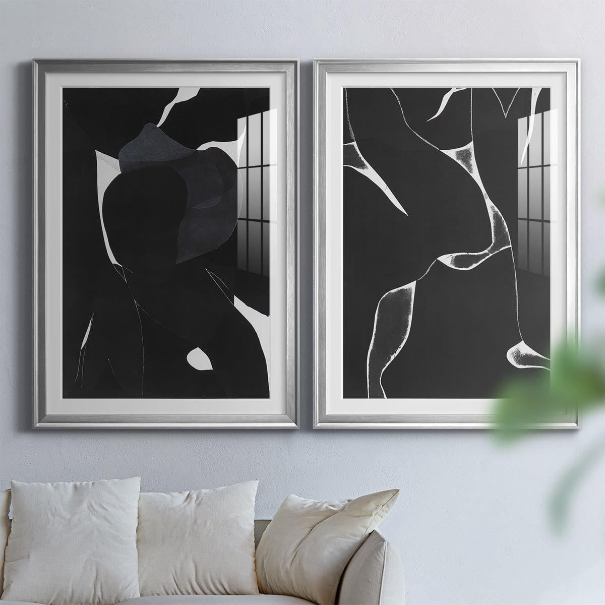 Wexford Home Night Bloom I Premium Framed Print, 26.5" x 36.5" - Ready to Hang, Silver (Set of 2)