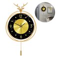 thumbnail image 3 of Reloj De Pared Con Cabeza De Ciervo, Reloj De Pared Preciso De Cuarzo Para El Hogar, Reloj Colgante Simple, Reloj De Pared Silencioso Para Salón De Casa, Dormitorio Vogacara HA017663-00, 3 of 6