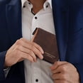 thumbnail image 3 of Men's Zipper Wallet Leather Bifold Wallets Slim RFID Blocking Zip Around Credit Card Holder Compact Small Wallet, 3 of 9