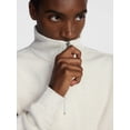 thumbnail image 4 of No Boundaries Boxy Fit Quarter Zip Fleece Sweatshirt with Long Sleeves, Men's XS-4XLT, 4 of 5
