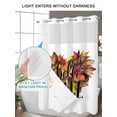 thumbnail image 4 of No Hook Cloth Fabric Shower Curtain with Snap in Liner, Orange Red Maple Leaf Waterproof Shower Curtains Set with See Through Top Window, Hello Fall Watercolor Bath Curtains Shower 72"x96", 4 of 6