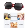 thumbnail image 3 of TINHAO Oversized Square Fit Over Glasses Sunglasses for Women, Retro Trendy Polarized UV400 Wear Over Prescription Glasses Stylish Fashion, 3 of 6