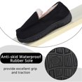 thumbnail image 5 of NCCB Boys Moccasin Slippers Girls Memory Foam House Shoes Plush Lining Non Slip Bedroom Slippers Indoor Outdoor Black 2 Big Kid, 5 of 7