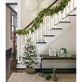 thumbnail image 4 of 4.5Ft Pre-Lit LED Artificial Flocked Pine Tree with Pine Cones and Pot, 4 of 14