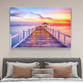thumbnail image 4 of Orange Blue & Pink Beach Peomenade At Sunset Canvas Poster Bedroom Decor Sports Landscape Office Room Decor Gift,Frame-style,08x12inch(20x30cm), 4 of 8