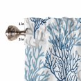 thumbnail image 5 of Kitchen Curtains 45 Inches length, Navy Blue Coral Coastal Window Treatment Curtain Drapes, Summer Beach Seaside Nautical Lightweight Window Panels for Living Room Bedroom, 52"x45", 2 Panels, 5 of 7