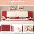 thumbnail image 4 of Harper & Bright Designs Queen Size Platform Bed with Upholstered Headboard, Queen Wooden Bedframe with Anti-Collision Soft Rounded Corners, Red, 4 of 9