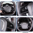 thumbnail image 5 of TINKI Steering Wheel Button Frame Cover Fit for Chevrolet Corvette C8 Stingray 2020-2023, ABS Car Steering Wheel Panel Protection Frame Molding Sticker Trim, 5 of 12