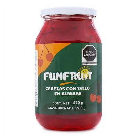 Cerezas rojas Fun Fruit con tallo 470 g