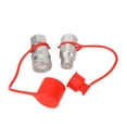 thumbnail image 2 of Hydraulic Quick Coupling, 2PCS Quick Connect Couplers Dust Proof Caps  for Skip Steer Loader, 2 of 7