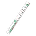 thumbnail image 1 of Eigraketly Tabla de crecimiento de altura de bebé lindo verde con regla de medición para colgar en la pared regla de altura de madera para Artesanía, 1 of 6