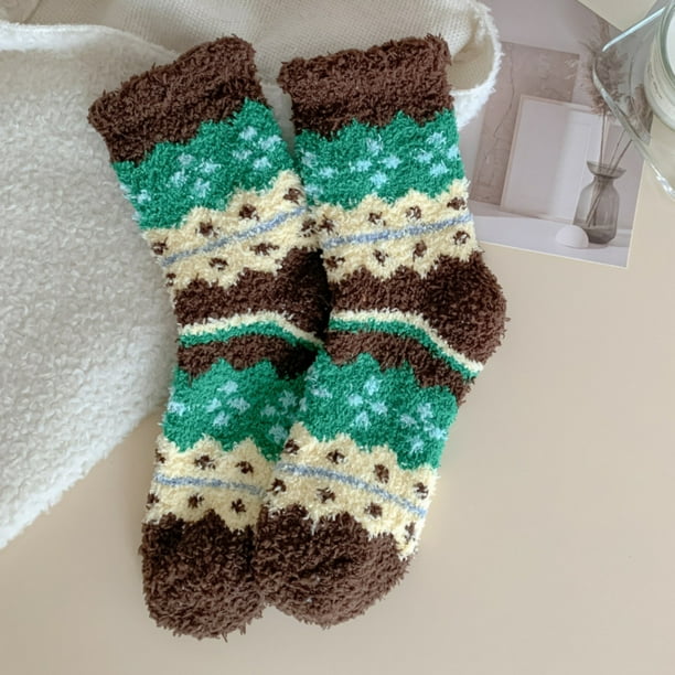 Calcetines de invierno para mujer, calcetines de tubo medio con forro polar para mayor calidez y protección contra el frío, calcetines de forro polar, calcetines de algodón para mujer