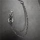 thumbnail image 4 of Cadena de cinturo Llavero, Vintage con seguimiento de 2 vías punk unisex Negro Cadena de cinturón de metal fresco para hombres Mujeres Yinane Cadena de la cintura, 4 of 7