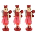 thumbnail image 2 of Weiweiguan 3Pcs Festive Wooden Nutcracker Crafts Christmas Decors Angel Puppet Decors, 2 of 7