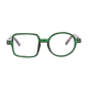 thumbnail image 4 of Gafas de fiesta divertidas con montura de bloque de color cuadrado distintiva, gafas planas de estilo hip hop y fashionista, 4 of 6