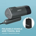 thumbnail image 4 of Sunbeam Dual Voltage Handheld Foldable Travel Steamer with Brush Attachment, 1520W, 140ml Tank, Grey, 4 of 10