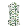 thumbnail image 3 of Uorisanigo Cute Cactus Women's Sleeveless Golf Tennis Shirts Quarter Zip Dry-Fit Hiking Running Workout Tops Comfortable Tennis Tops for Tennis Hiking & Outdoor Sports, 3 of 7